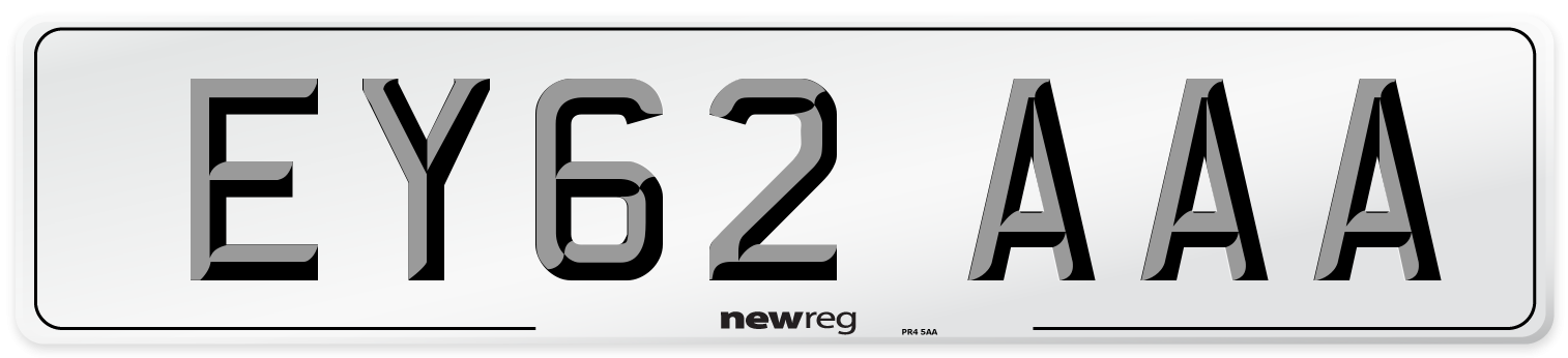 EY62 AAA Number Plate from New Reg